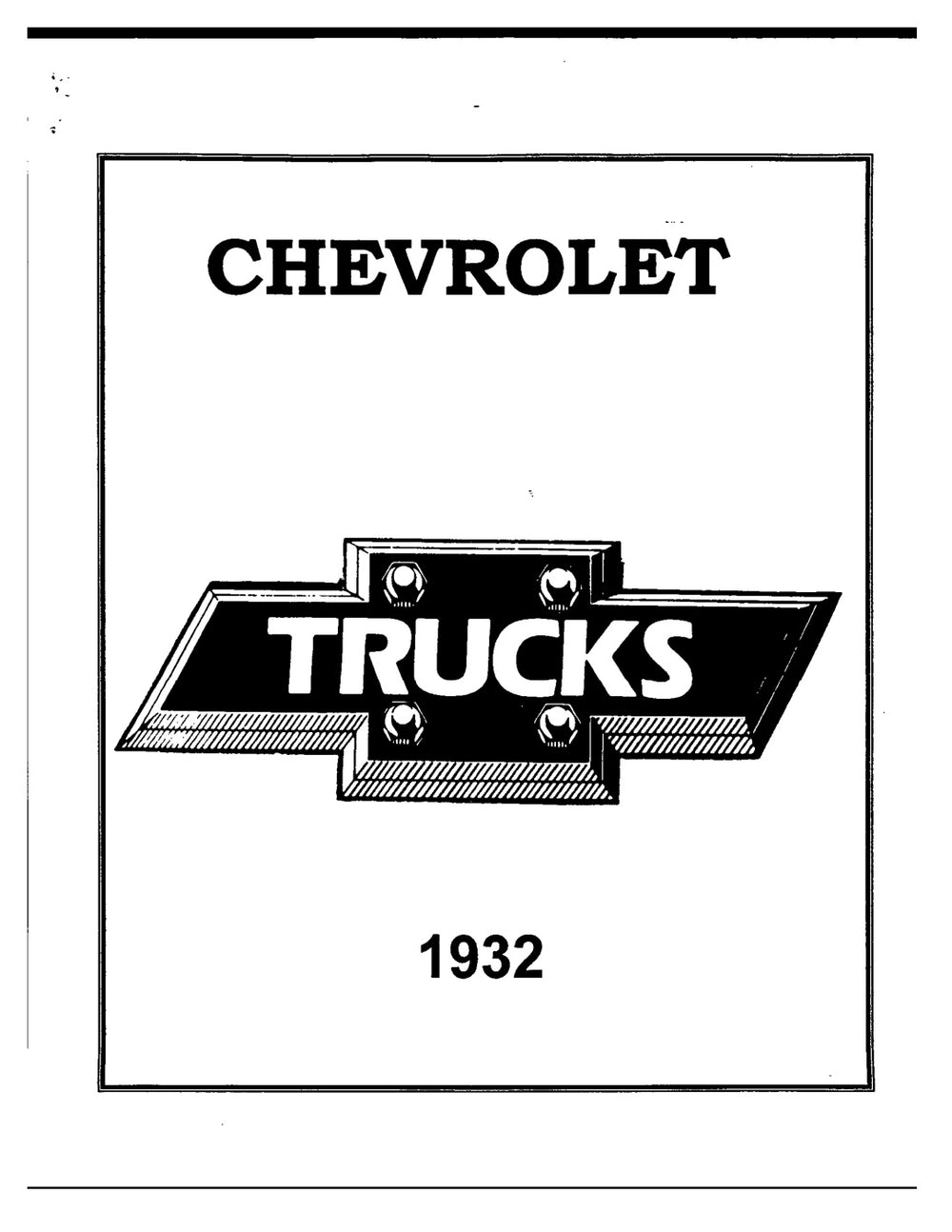 1932 Chevrolet Truck Manual