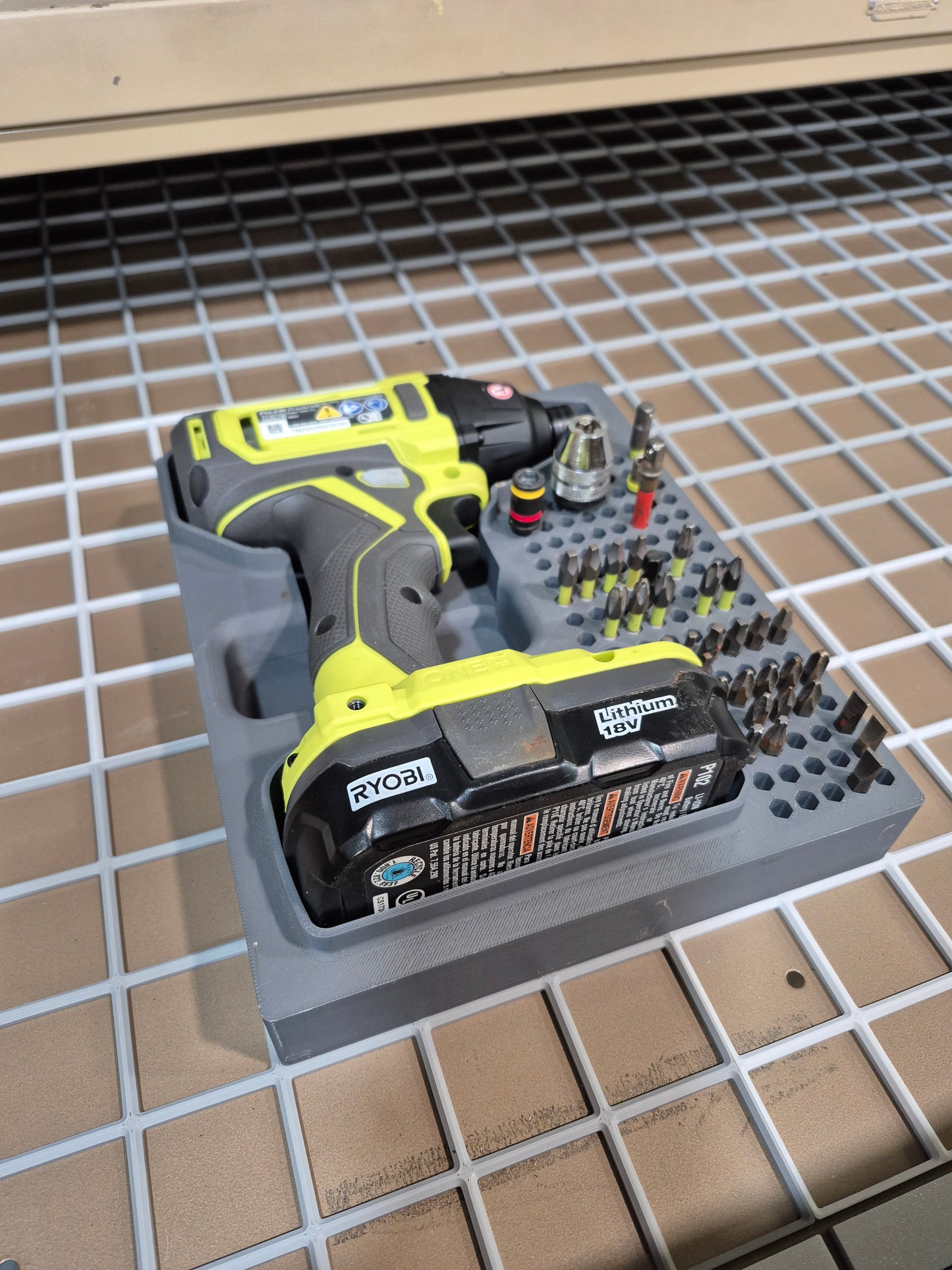 Gridfinity Ryobi Impact Driver Holder (PCL235) STL File | 3D Print