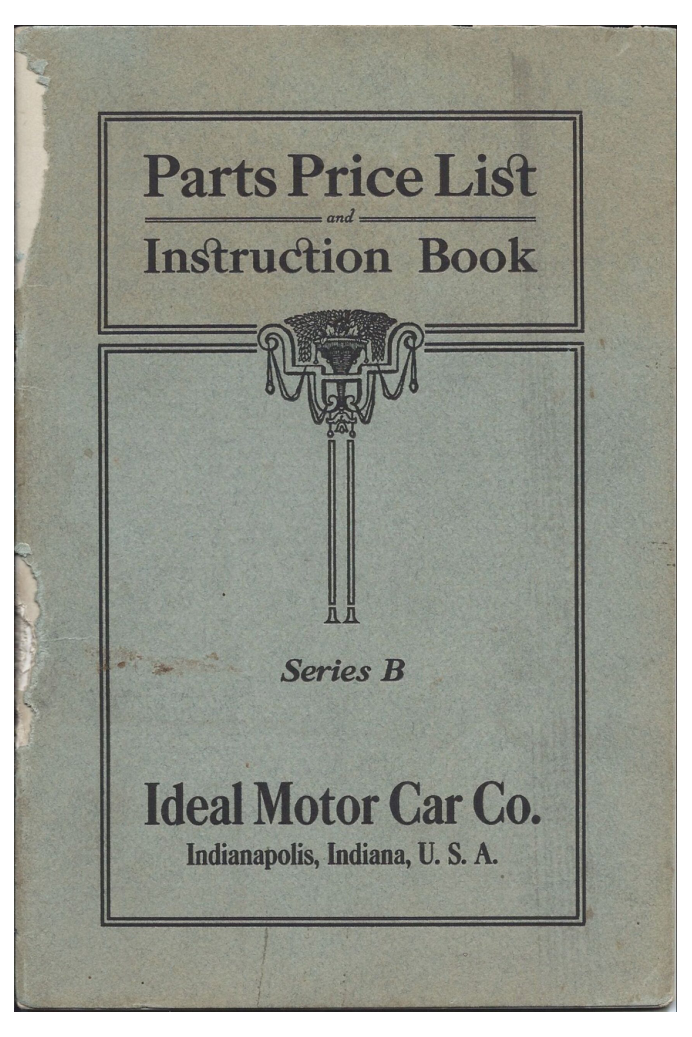 Stutz Series B — Parts Price List and Instruction Book (circa 1913)