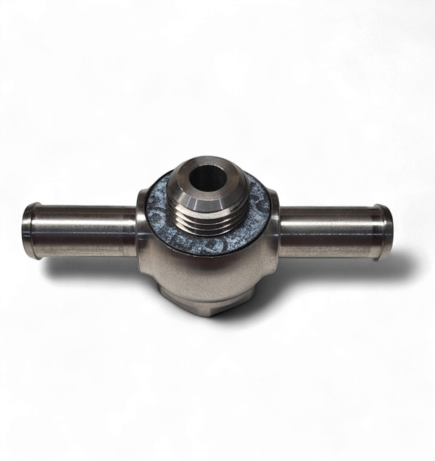 Double Barbed Banjo Fuel Fitting w/ Fuel Pressure -Stromberg 97