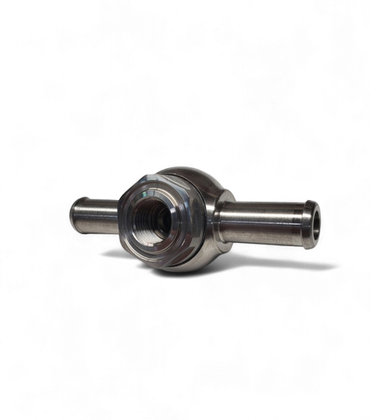 Double Barbed Banjo Fuel Fitting w/ Fuel Pressure -Stromberg 97