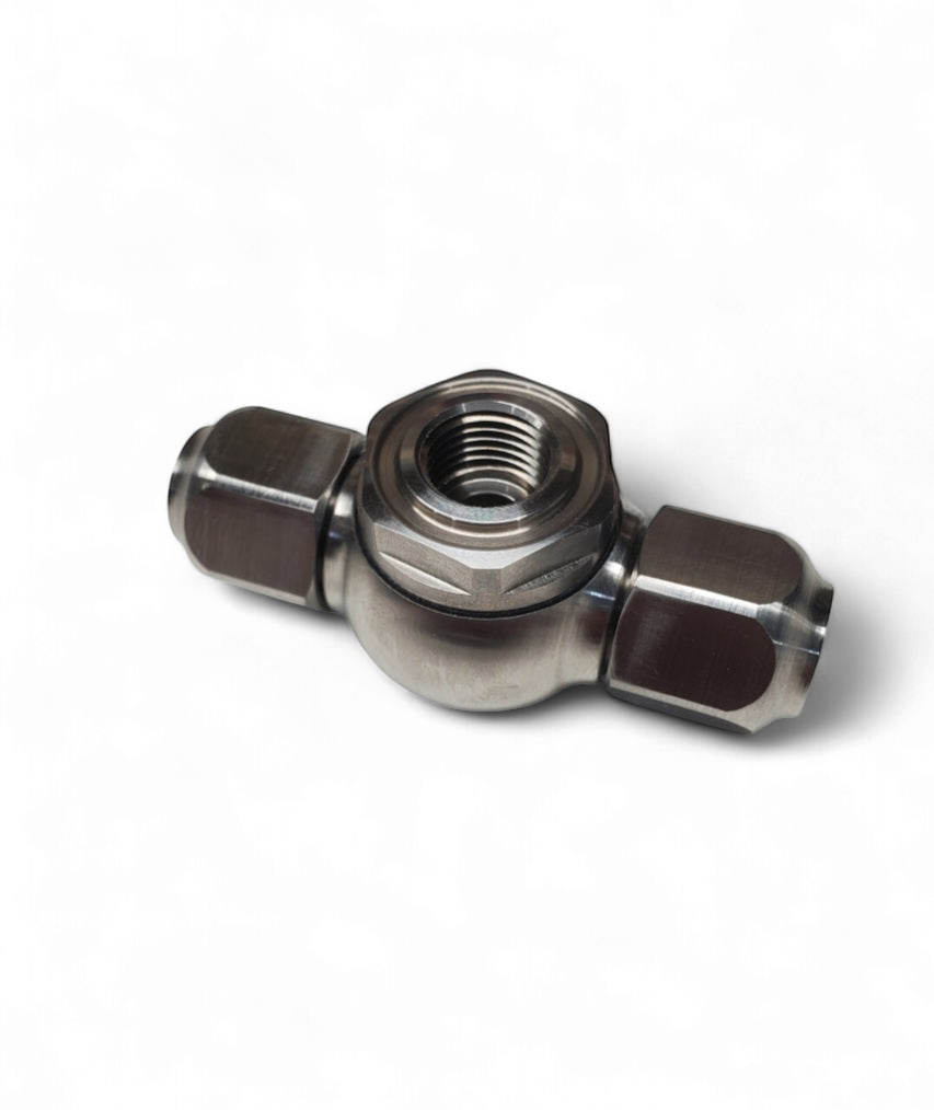 Double Compression Banjo Fuel Fitting w/ Fuel Pressure - Stromberg 97