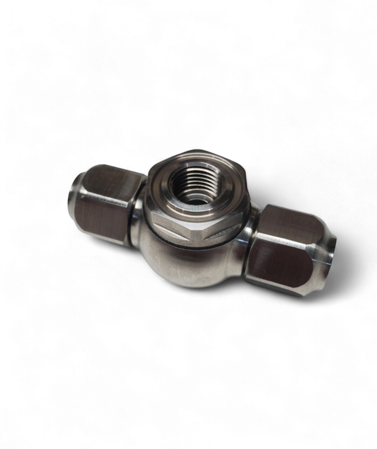 Double Compression Banjo Fuel Fitting w/ Fuel Pressure - Stromberg 97