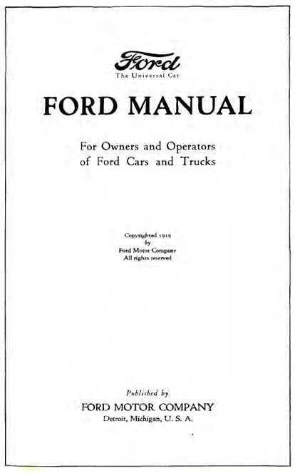 1919 Ford Model T