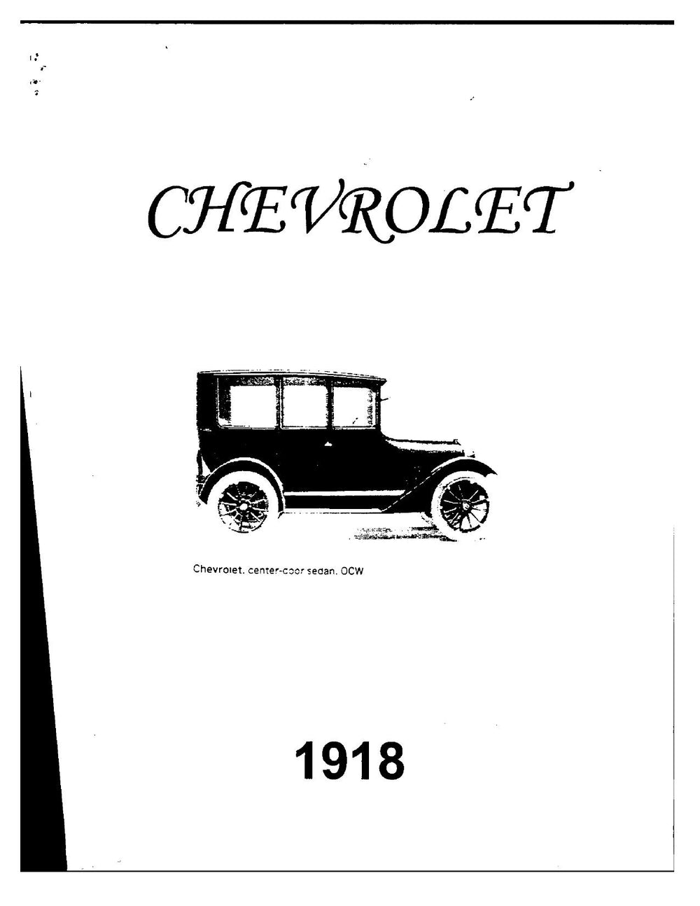 1918 Chevrolet Manual