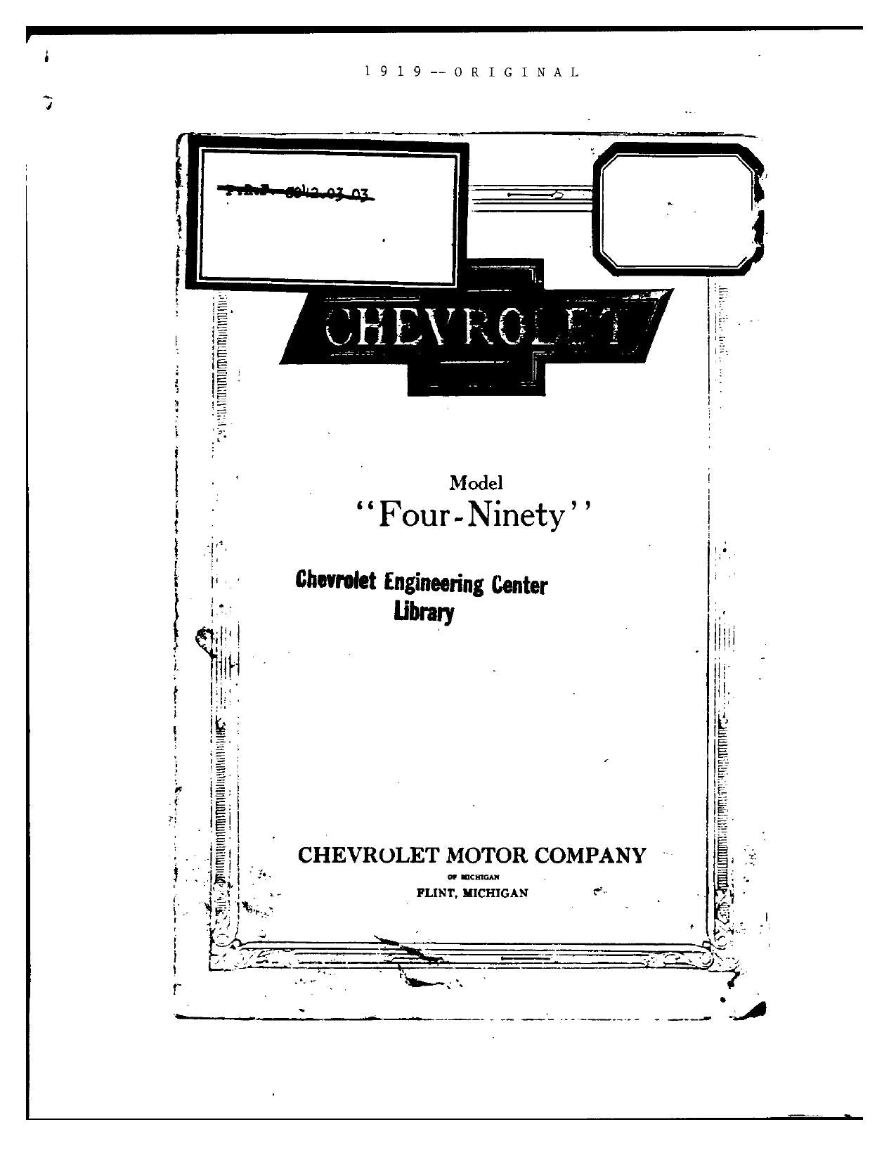 1919 Chevrolet Manual