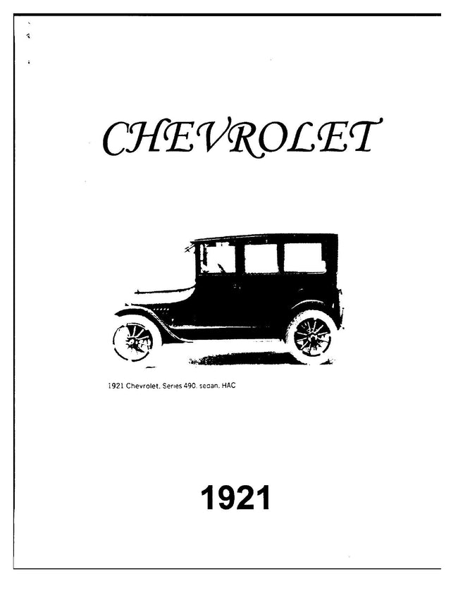 1921 Chevrolet Manual