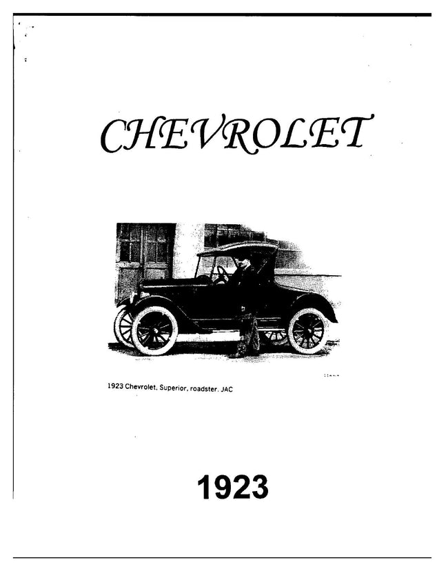 1923 Chevrolet Manual
