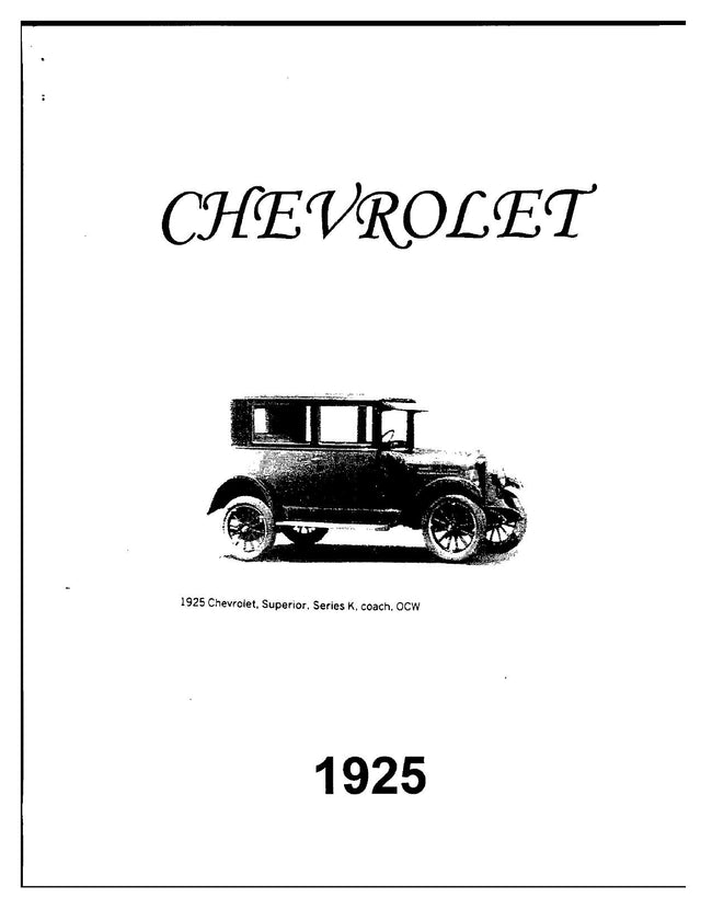 1925 Chevrolet Manual