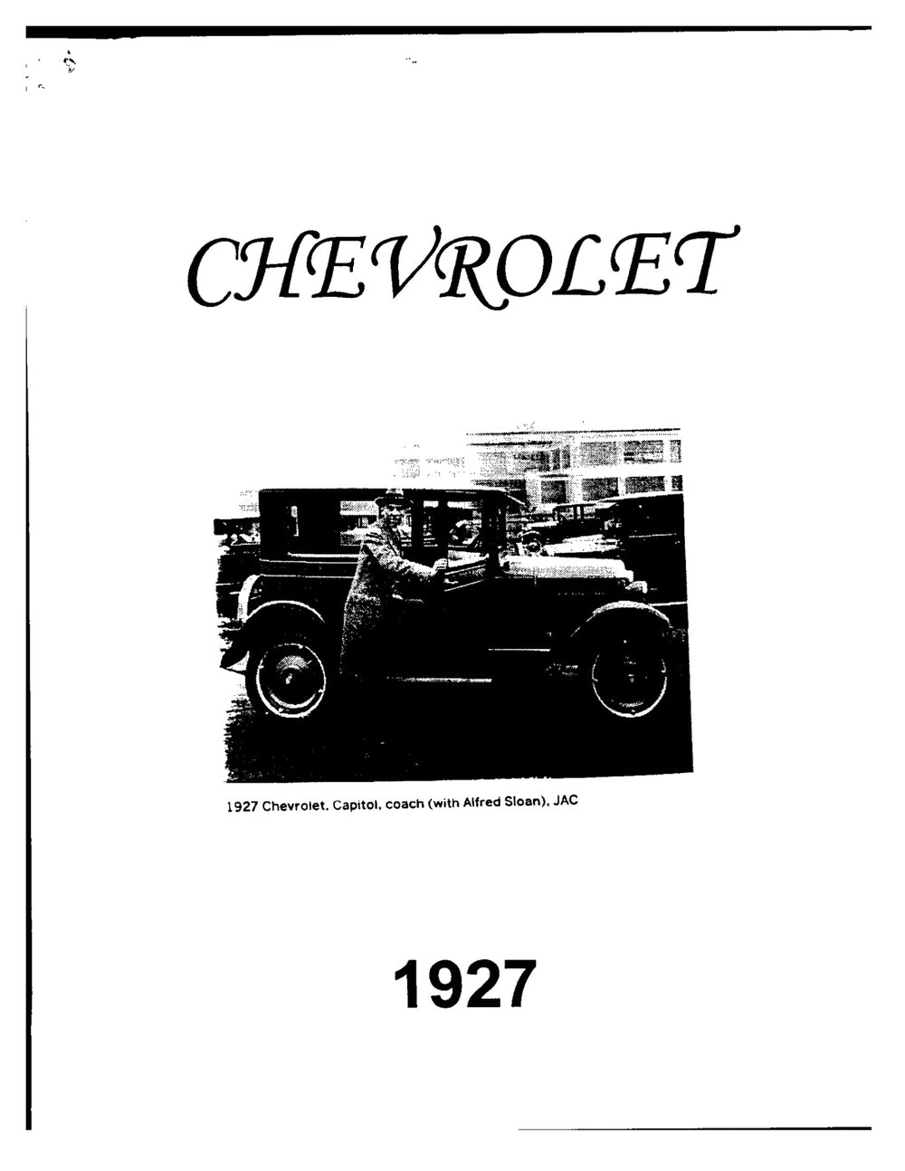 1927 Chevrolet Manual