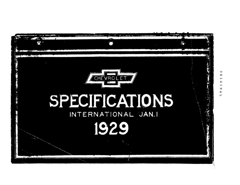 1929 Chevrolet International Specifications