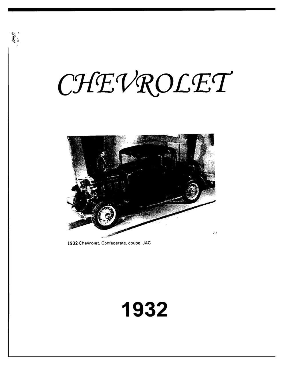 1932 Chevrolet Manual