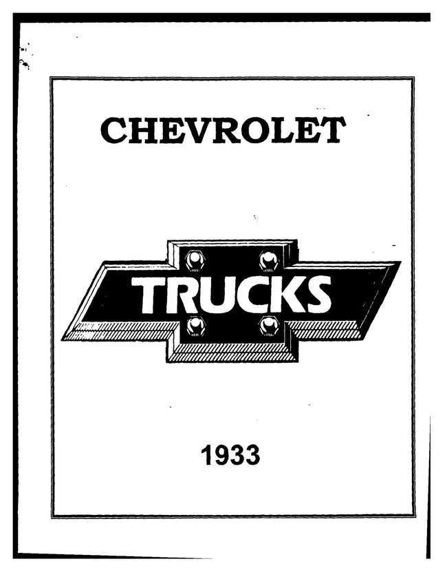 1933 Chevrolet Truck Manual