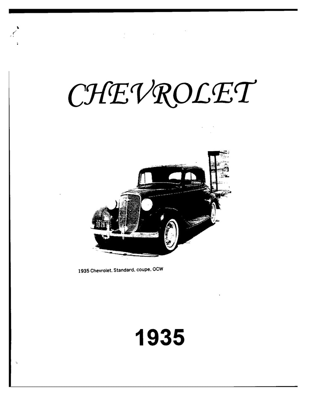 1935 Chevrolet Manual