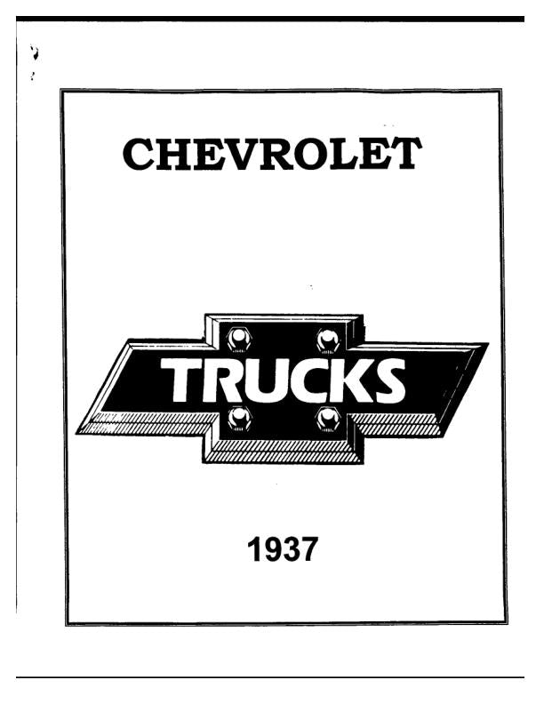 1937 Chevrolet Truck Manual