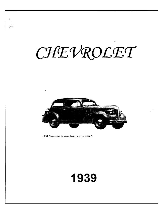 1939 Chevrolet Manual
