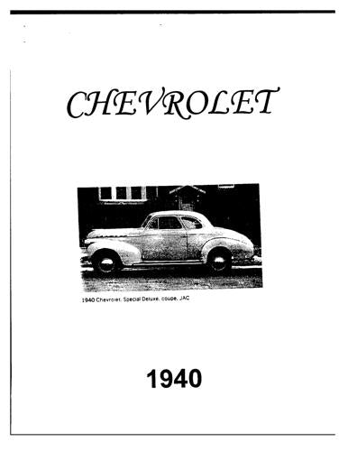 1940 Chevrolet Manual