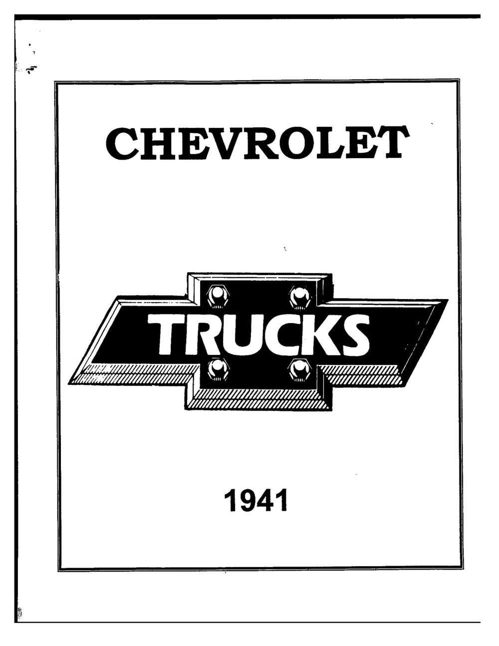 1941 Chevrolet Truck Manual