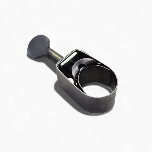 Wittek-style stainless hose clamp for traditional hot rod fuel lines