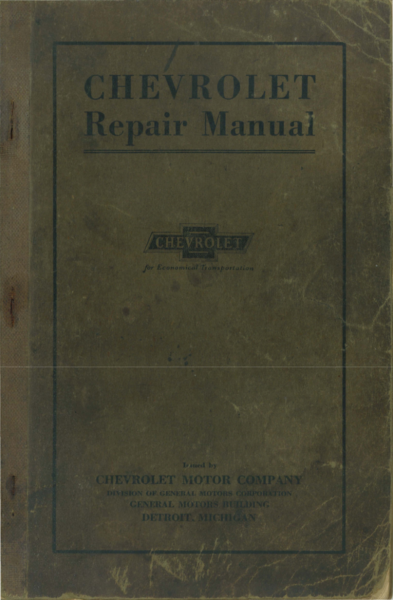 1923 Chevrolet Repair Manual (Third Edition, January)