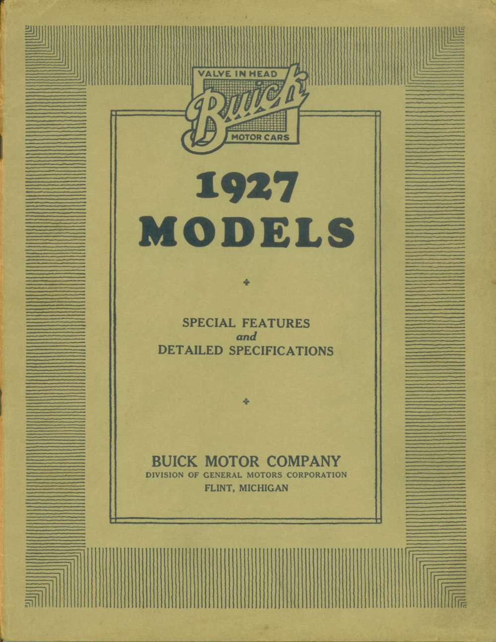 1927 Buick Special Features and Detailed Specifications