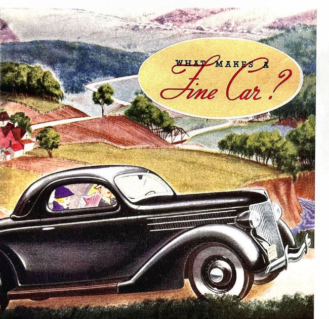 1936 Ford V-8 Why Not a Fine Car? Foldout Brochure