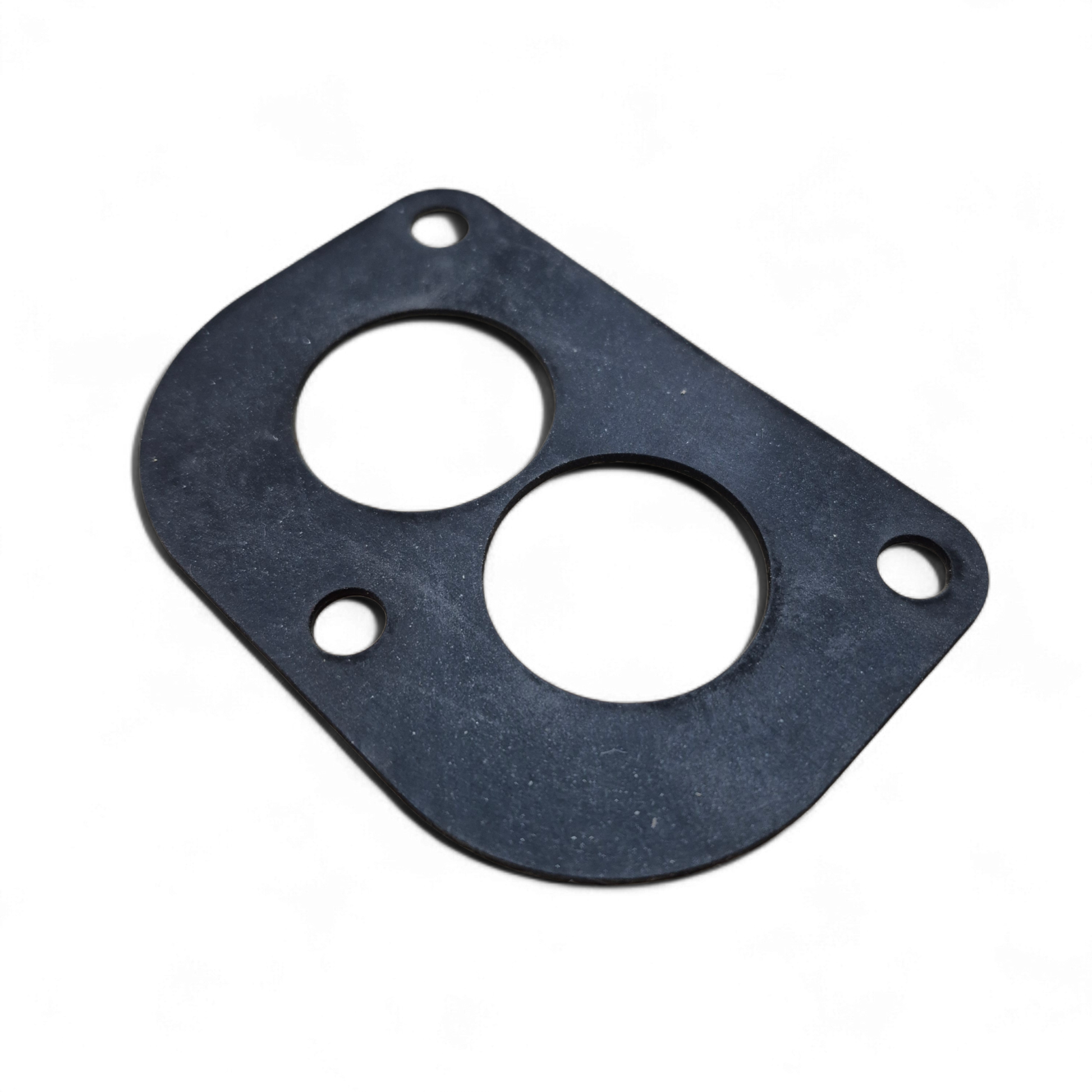 Stromberg 97 base gasket front view showing dual carburetor openings and Buna-N rubber material