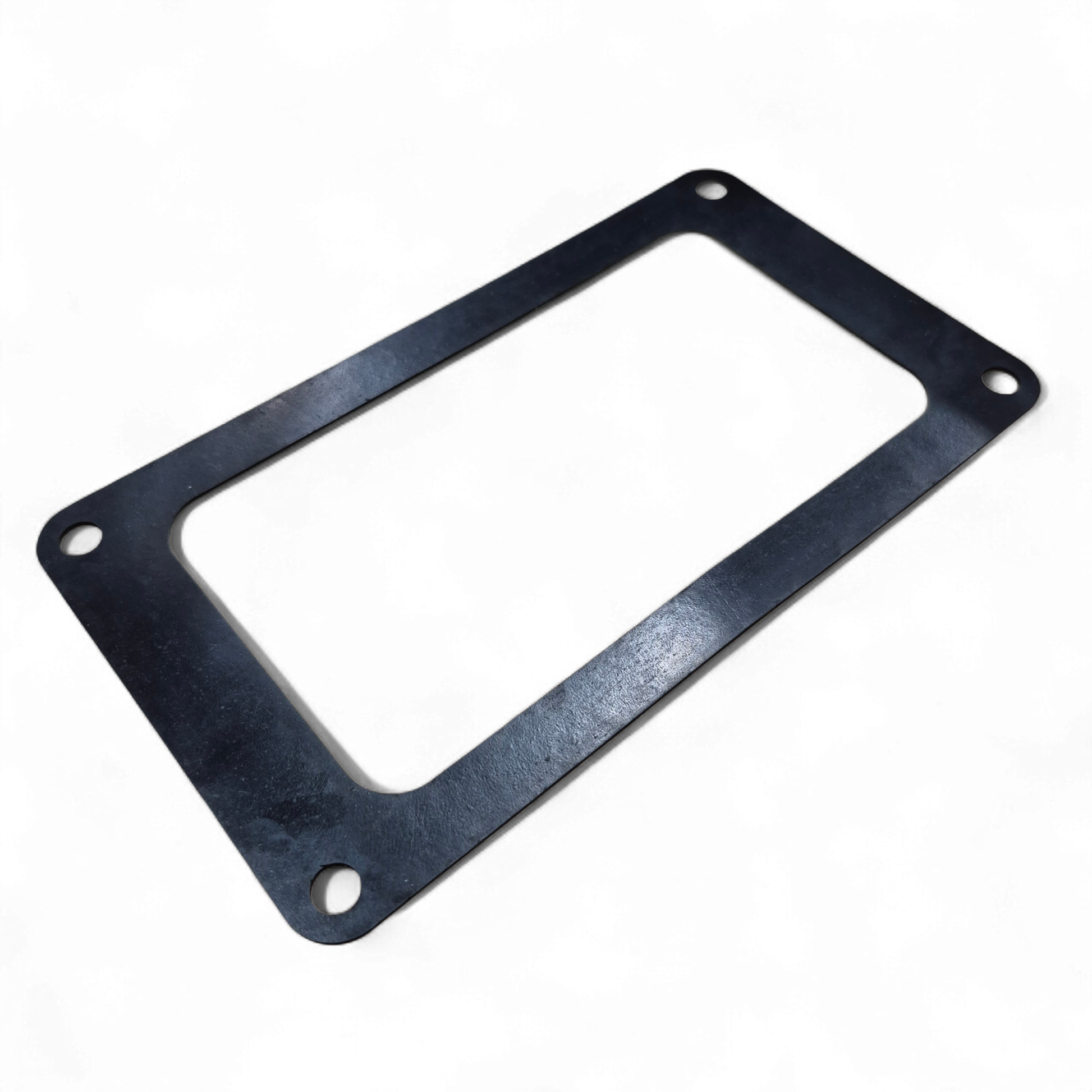GM 4-71 inlet gasket front view showing rectangular opening and Buna-N rubber material