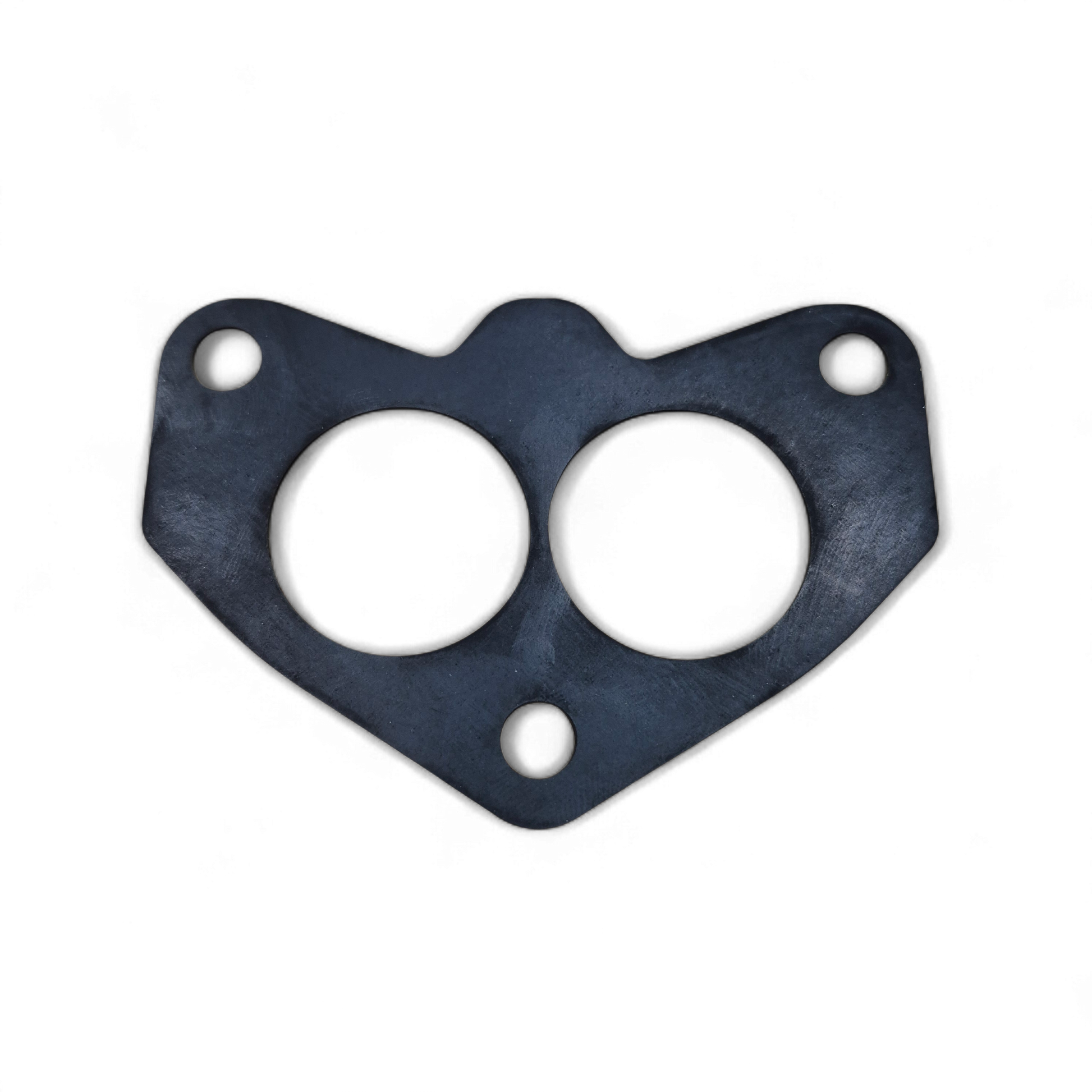Holley 94 base gasket front view showing dual carburetor openings and Buna-N rubber material