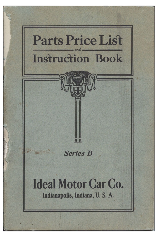 Stutz Series B — Parts Price List and Instruction Book (circa 1913)